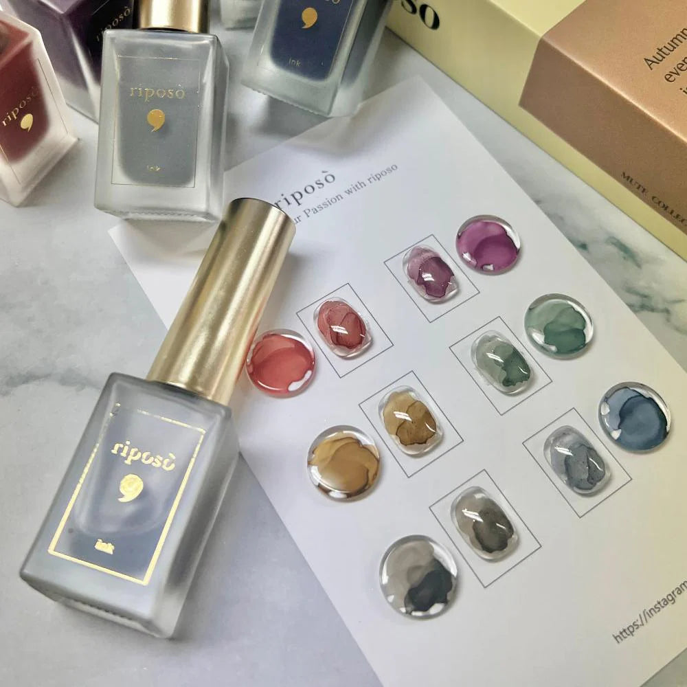 RIPOSO Mute Ink Collection 6pcs/set + Seasoning Glitter