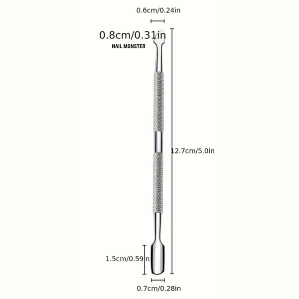 Cuticle Pusher - Stainless Steel Dual-Head