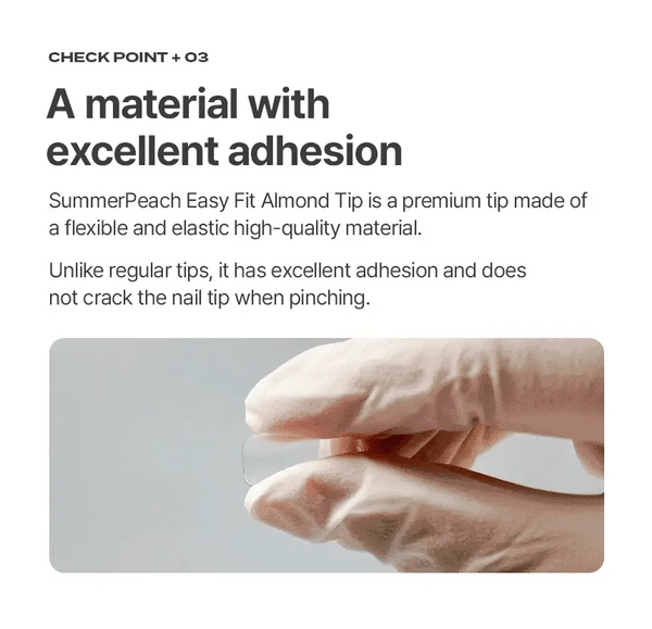 Danjinail Summer Peach Easy Fit Almond Set Tip