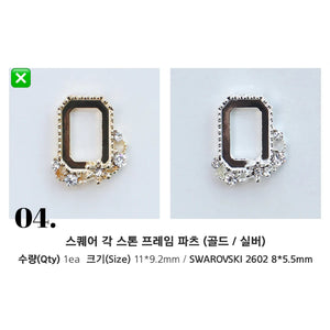MAKE.N Bundle Crystal Bouquet Frame including Swarovski Stones - 2pcs (08-4 Gold)