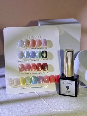 RIPOSO Non-Wipe Magnet Top Gel MGT02 Bling Type