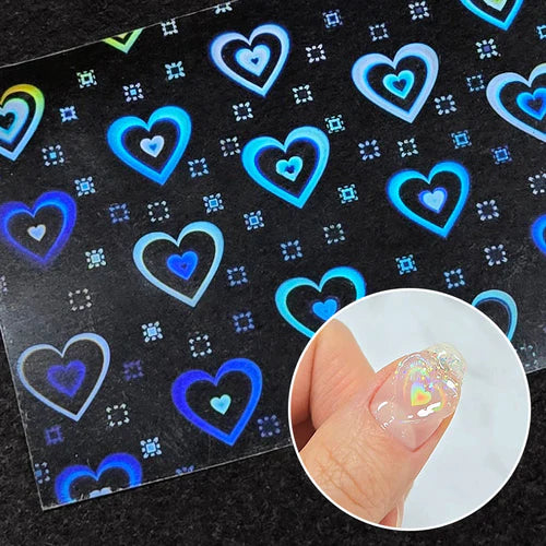 JELLO JELLO Heart Hologram Film Sticker