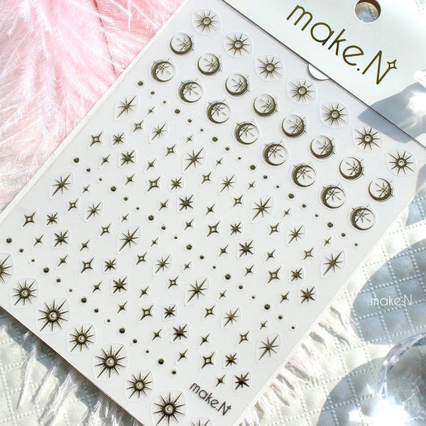 MAKE.N - Metal Universe Stickers Sun & Moon Gold - 05-3