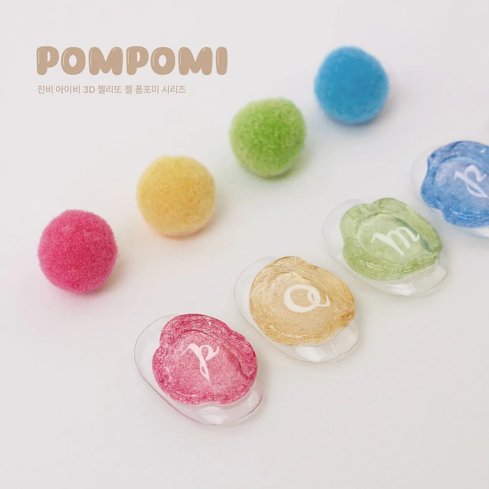 JIN.B Jellytto Pompomi - Velvet 3D embo gel GREEN JBI-JE3