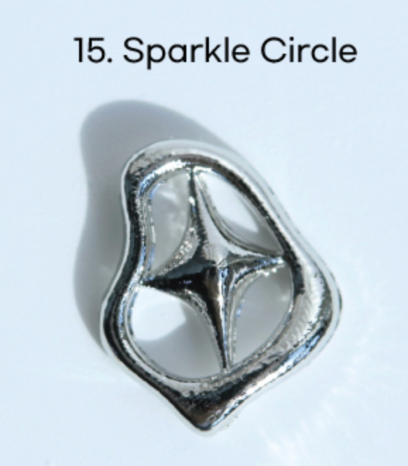 Make.N - Silver Sparkle Circle Charm