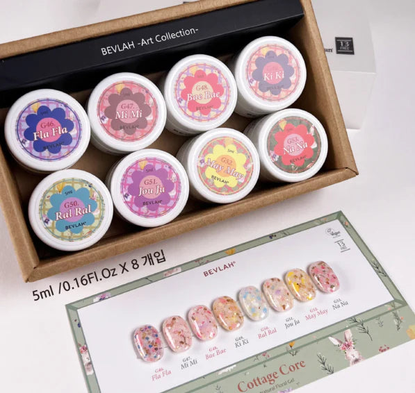 BEVLAH Cottage Core Collection - 8 natural floral gels