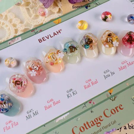 BEVLAH Cottage Core Collection - 8 natural floral gels