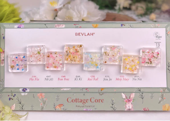 BEVLAH Cottage Core Collection - 8 natural floral gels