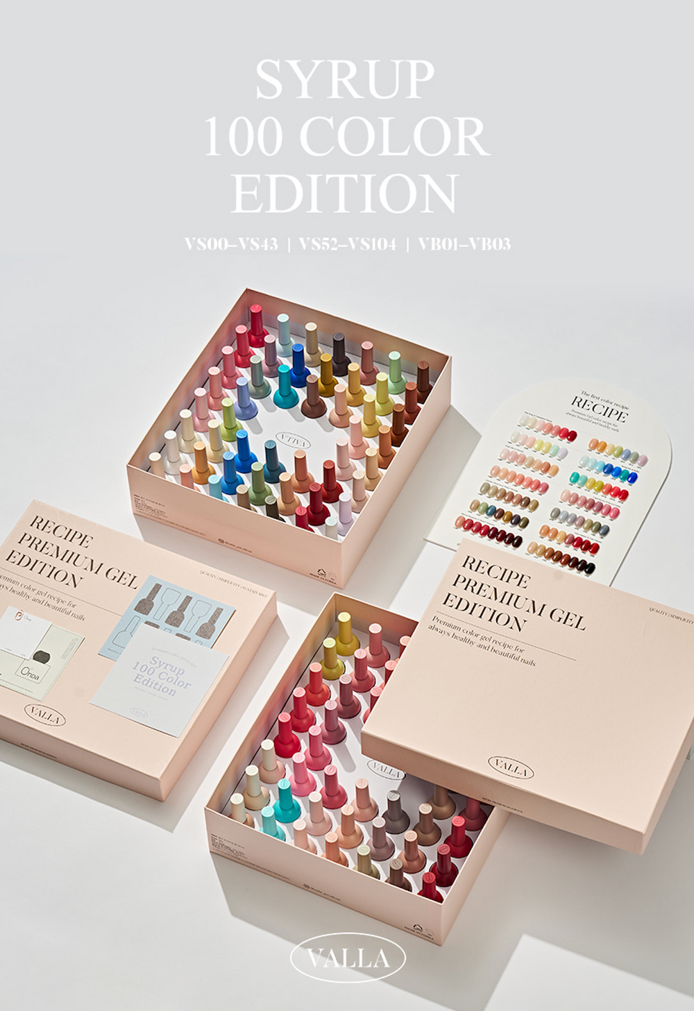 VALLA 100-Color Syrup Gel Polish – Non-Wipe, HEMA & Cruelty-Free