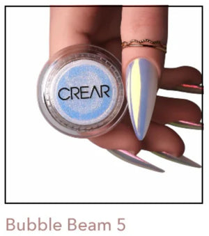 CREAR - Bubble Beam Mirror Powder 5 - Light sky blue with cream gold shimmer
