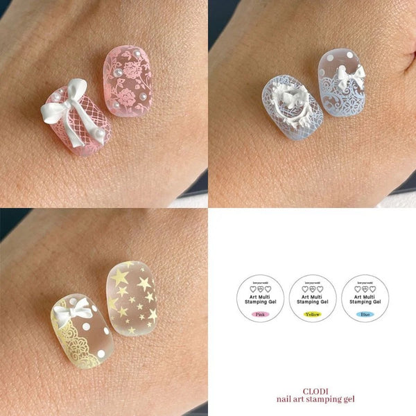 CLODI Art Multi Stamping Base and Pastel Gel Set