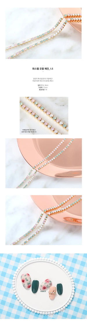 MAKE.N Pastel Opal Chain 1.5mm (10cm)