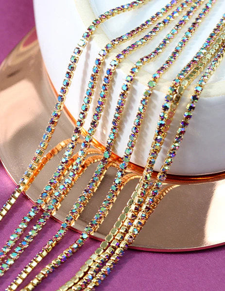 MAKE.N Hologram Color Chain Purple (10cm)