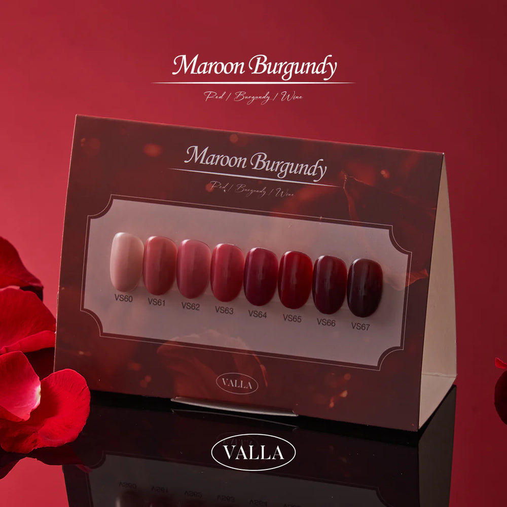 VALLA Maroon Burgundy Set