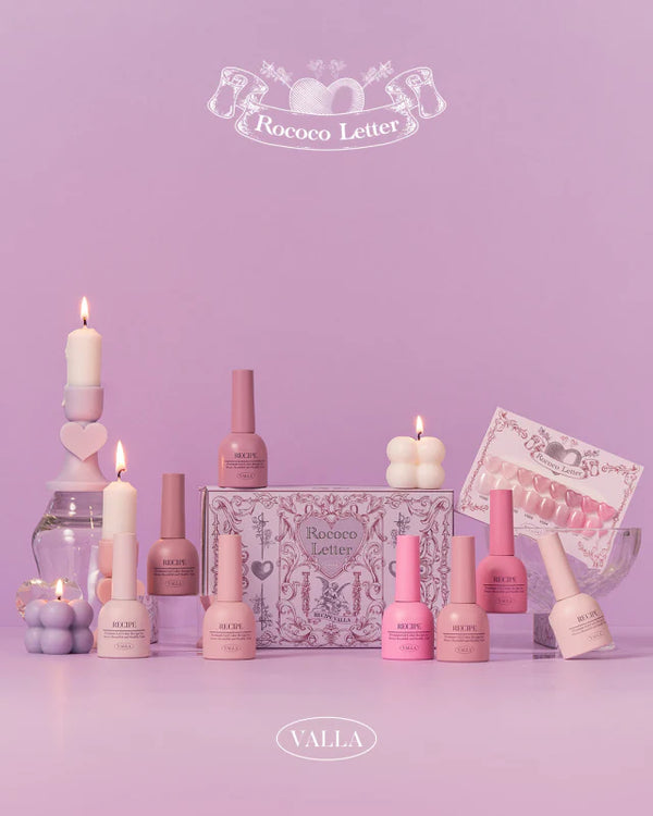 VALLA Rococo Letter Gel Collection – Romantic Pastel Shades (HEMA-Free)