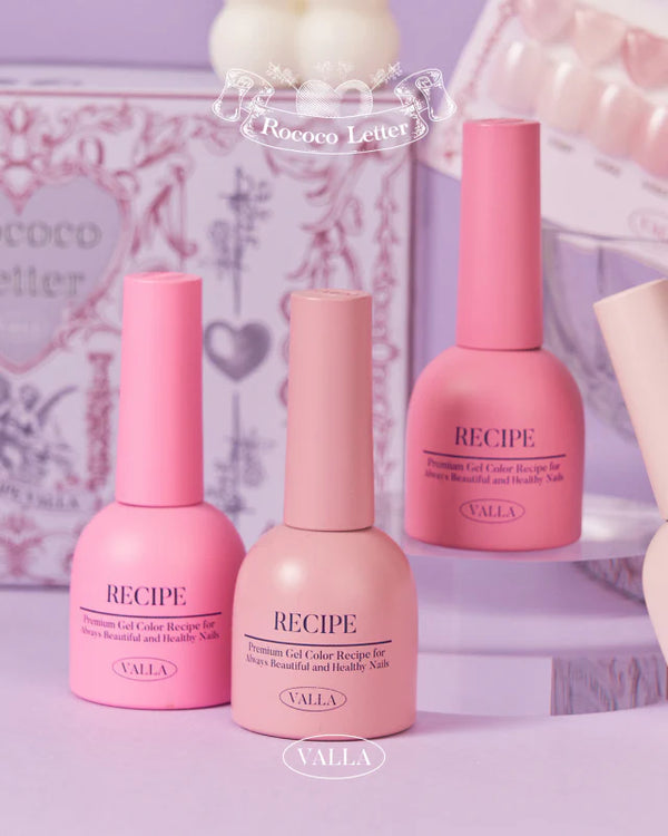 VALLA Rococo Letter Gel Collection – Romantic Pastel Shades (HEMA-Free)
