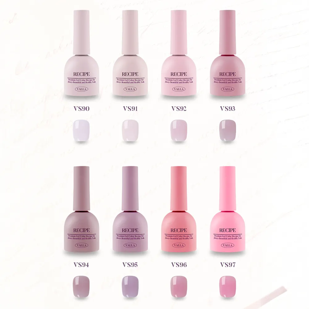 VALLA Rococo Letter Gel Collection – Romantic Pastel Shades (HEMA-Free)